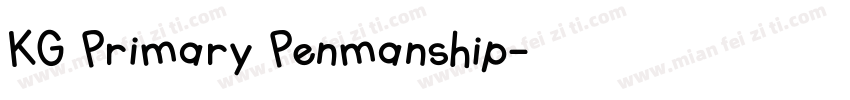 KG Primary Penmanship字体转换